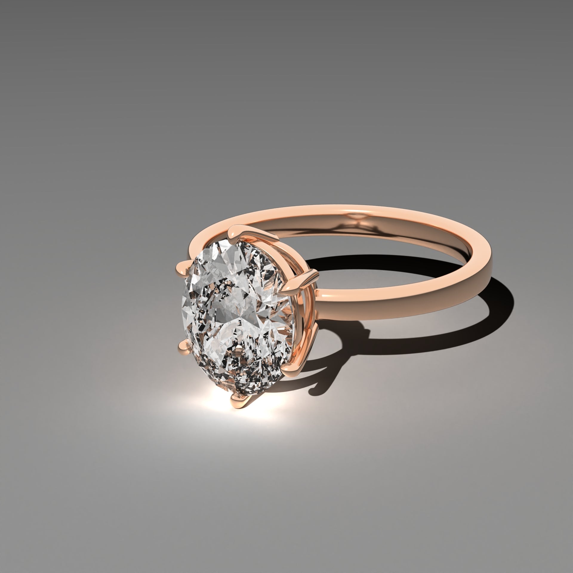 Classic Solitaire Ring - Oval