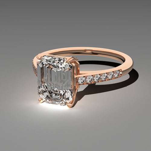 Classic Cathedral Ring - Emerald Cut