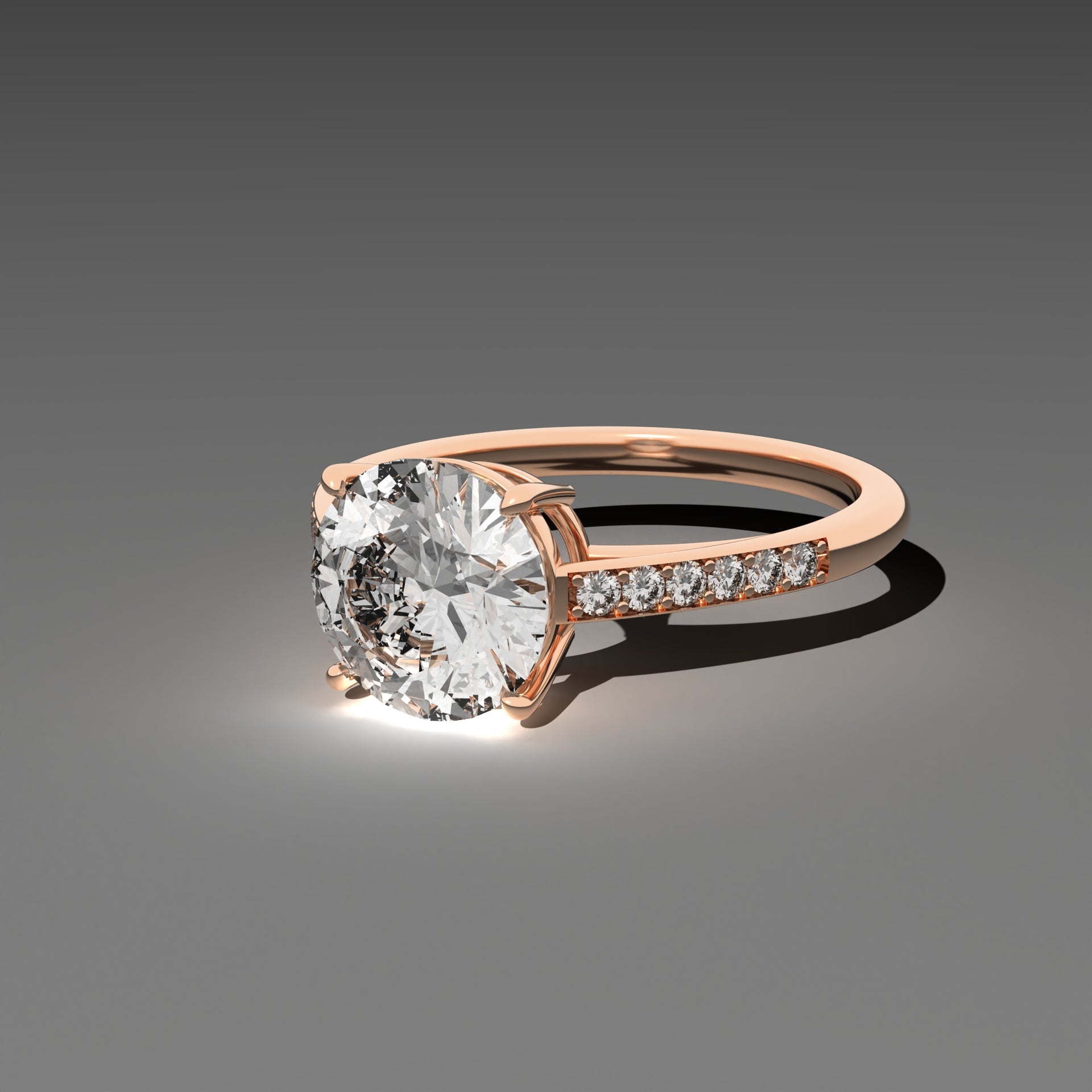 Classic Cathedral Ring - Round