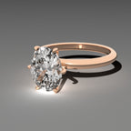 Minimal Solitaire Ring - Oval