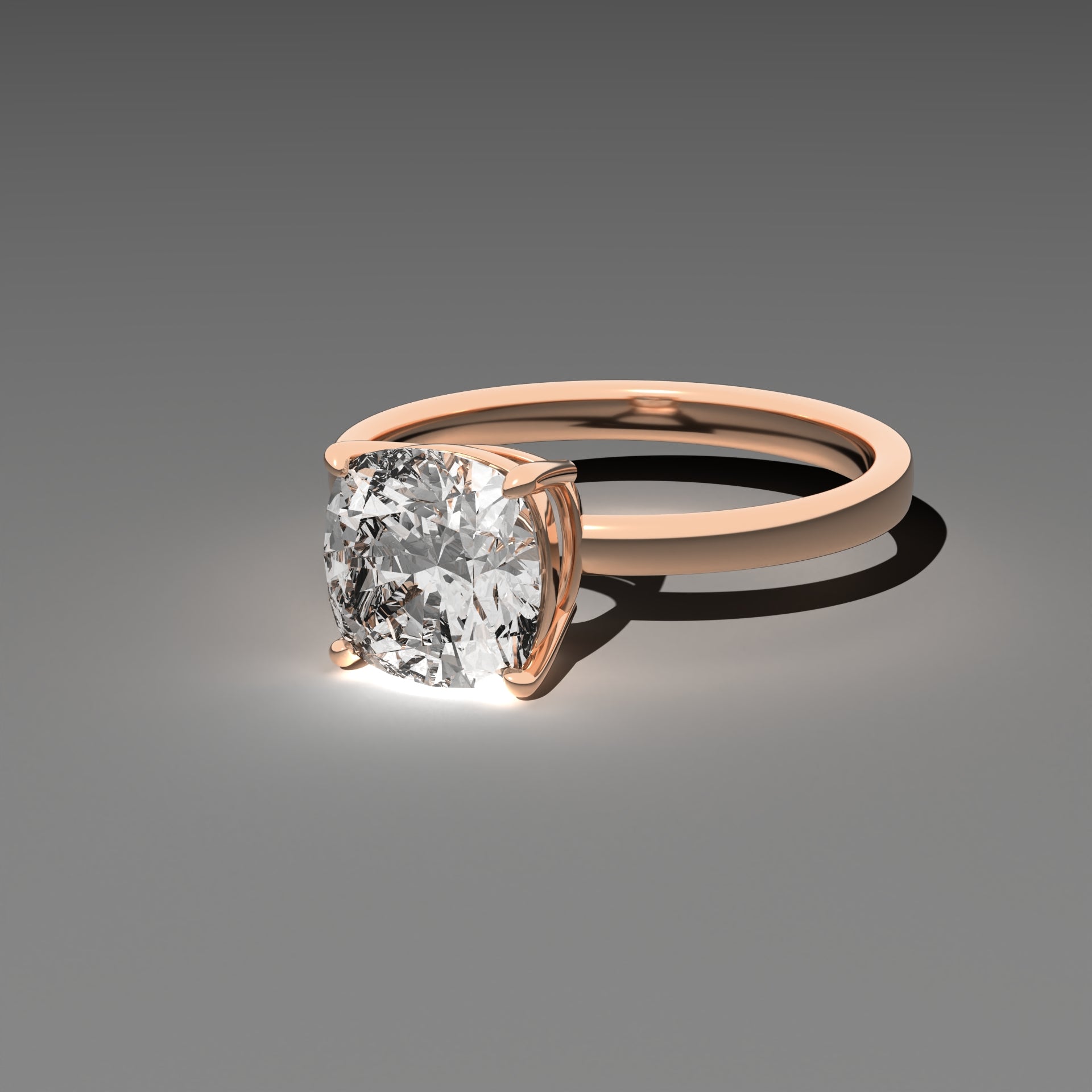 Classic Solitaire Ring - Cushion