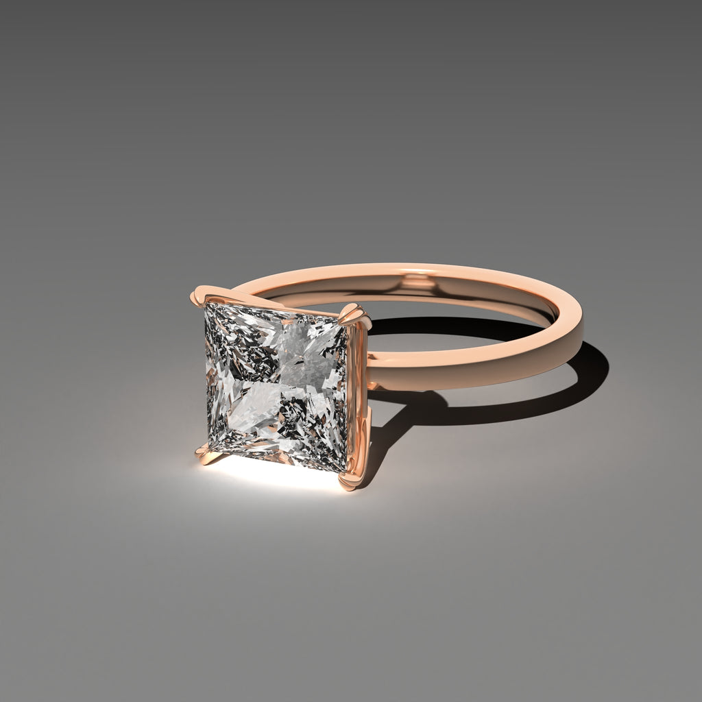 Classic Solitaire Ring - Princess