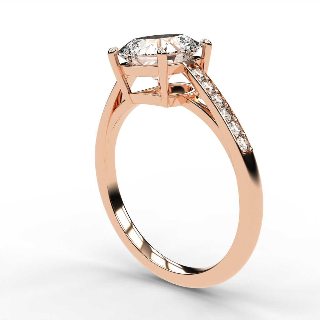 Classic Cathedral Ring - Cushion