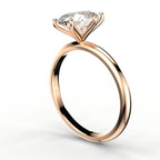 Minimal Solitaire Ring - Oval