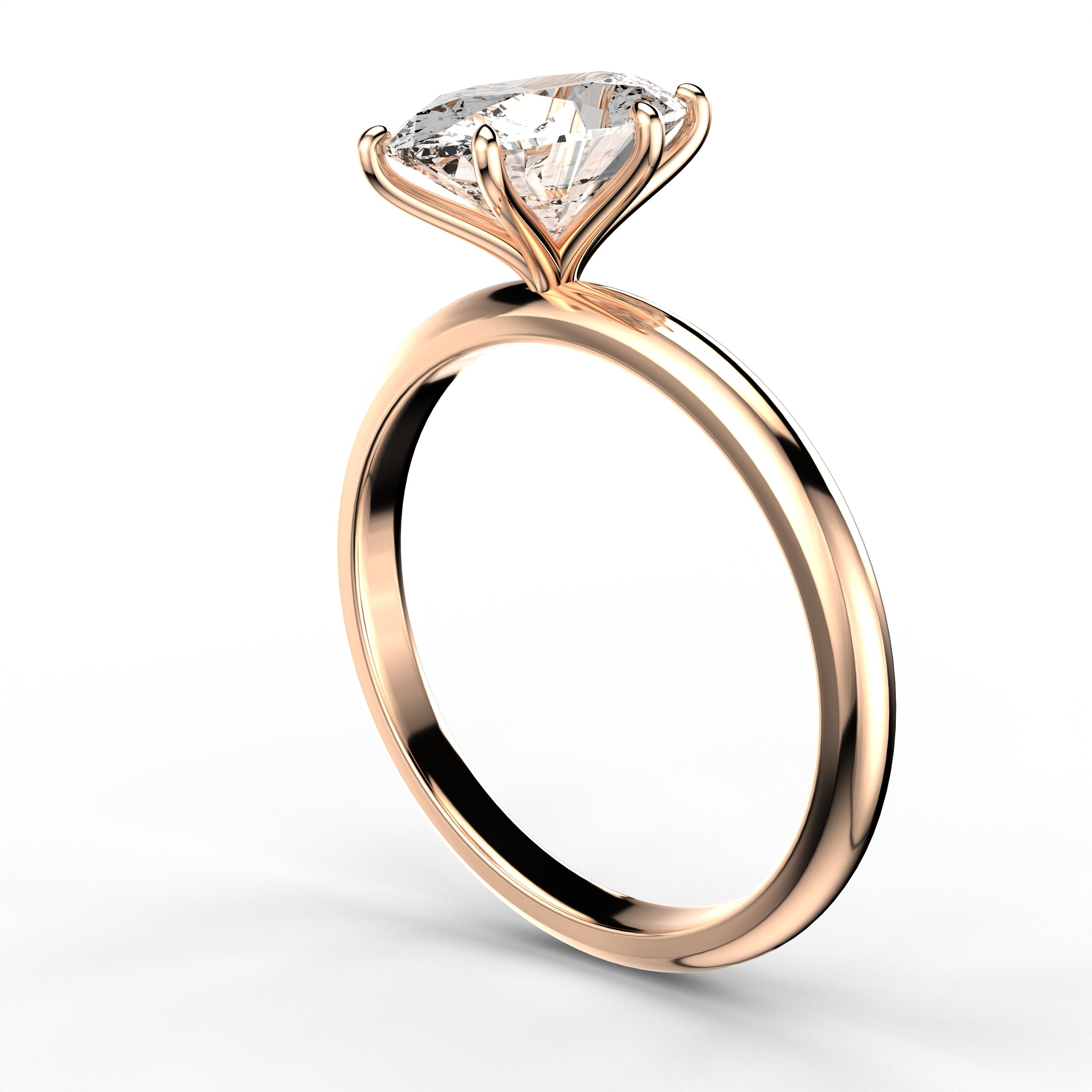 Minimal Solitaire Ring - Oval