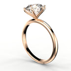 Minimal Solitaire Ring - Round