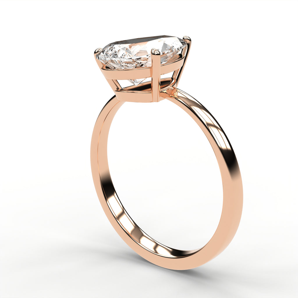 Classic Solitaire Ring - Pear
