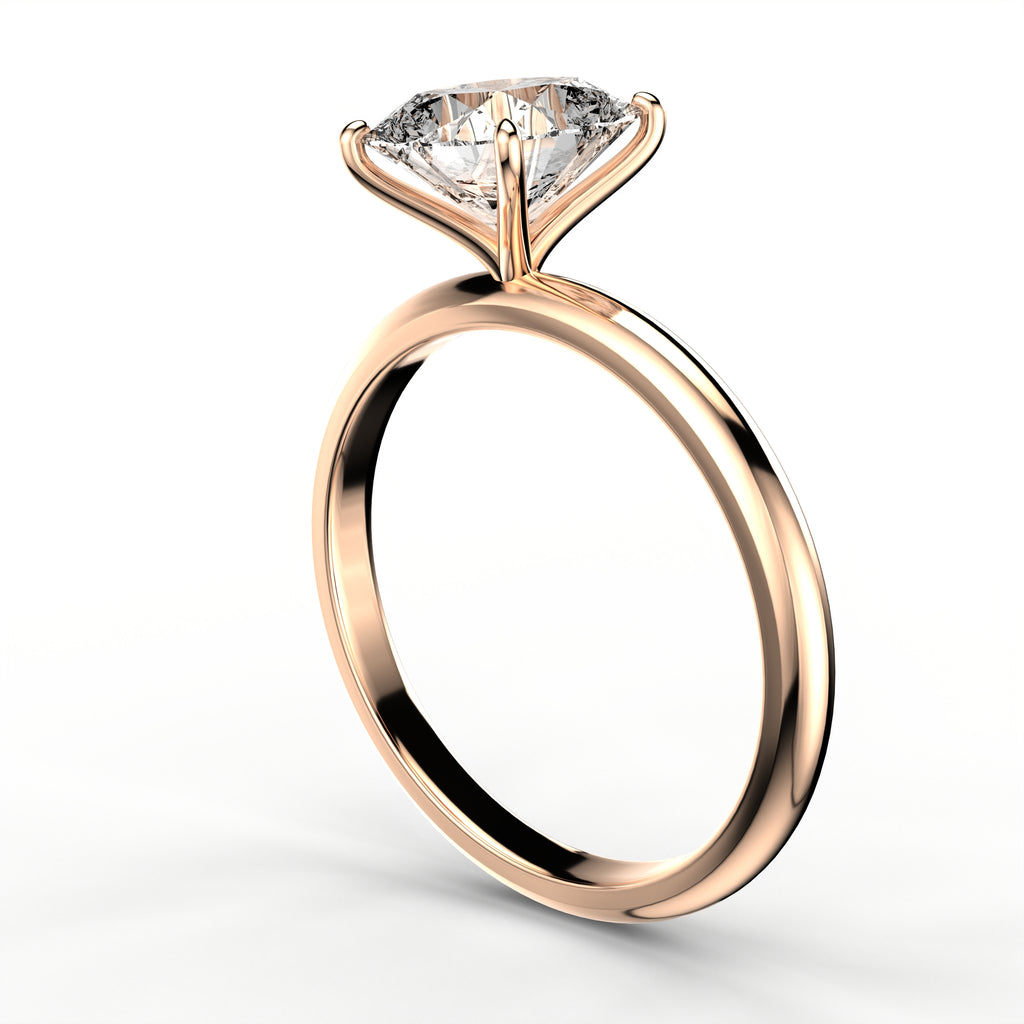Minimal Solitaire Ring - Cushion