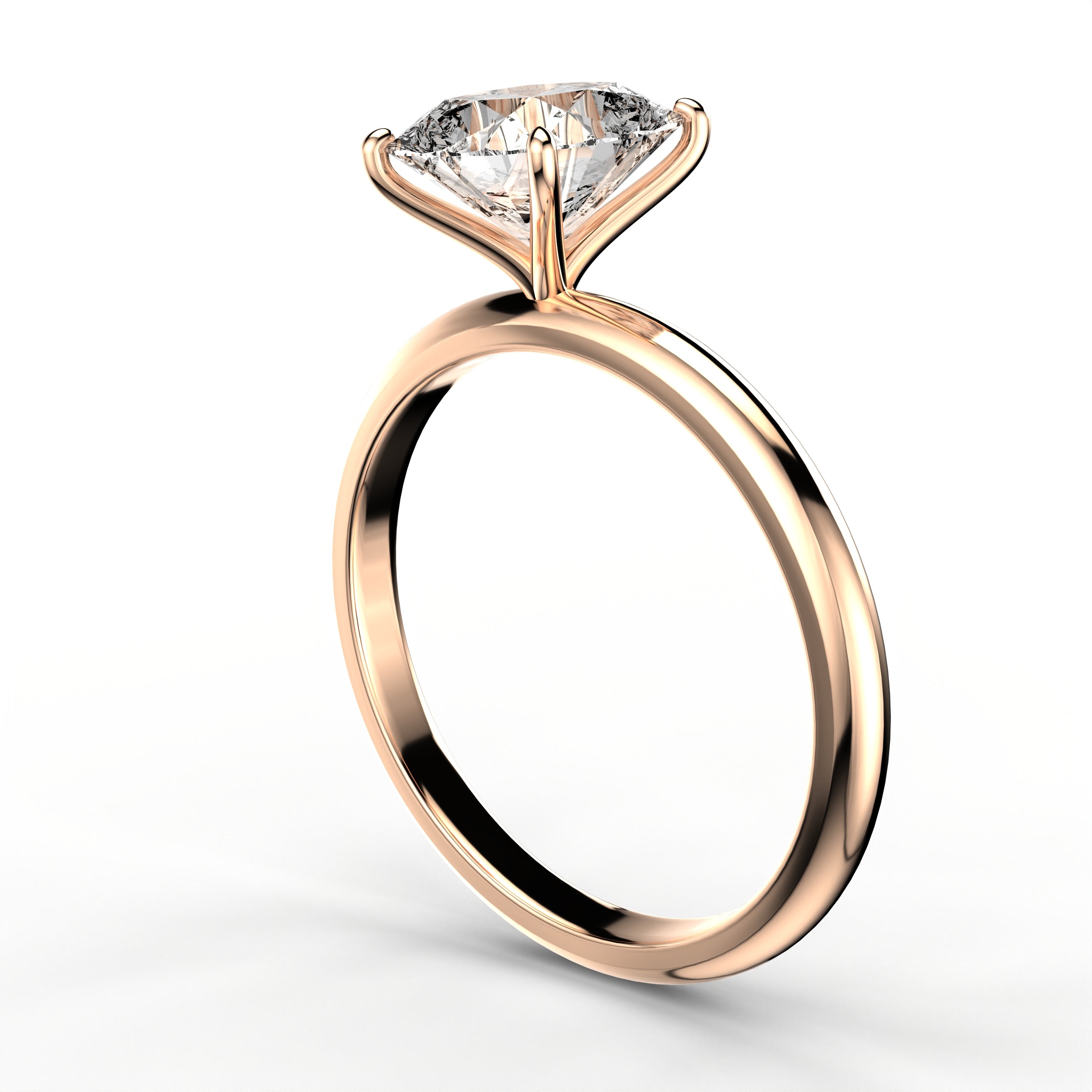 Minimal Solitaire Ring - Cushion