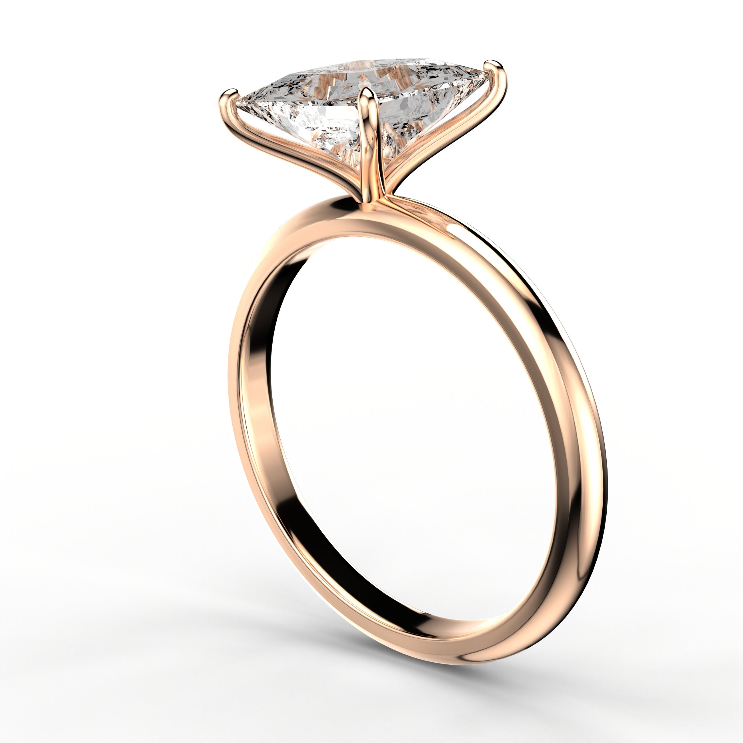 Minimal Solitaire Ring - Princess