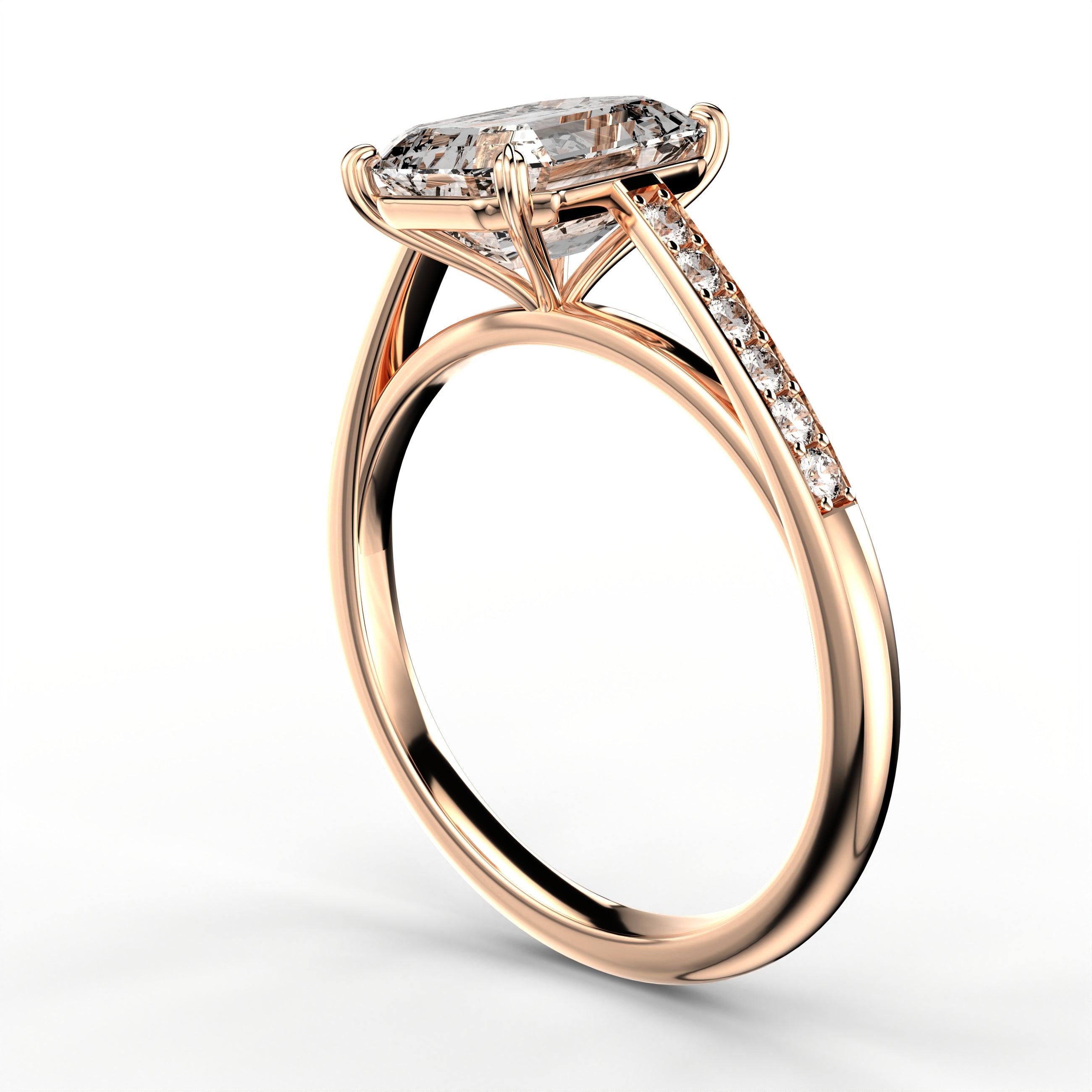 Minimal Cathedral Ring - Emerald