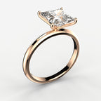 Minimal Solitaire Ring - Princess