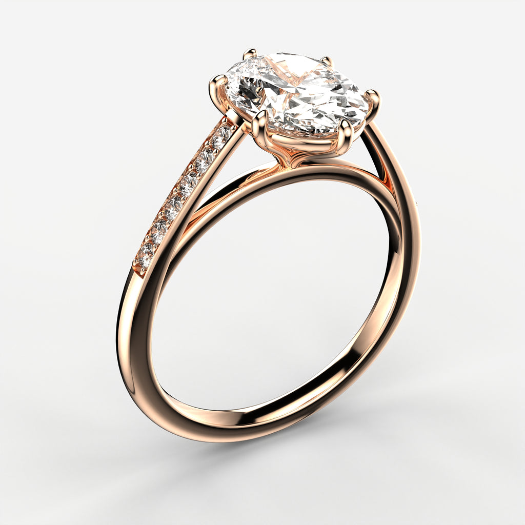 Minimal Cathedral Ring - Oval