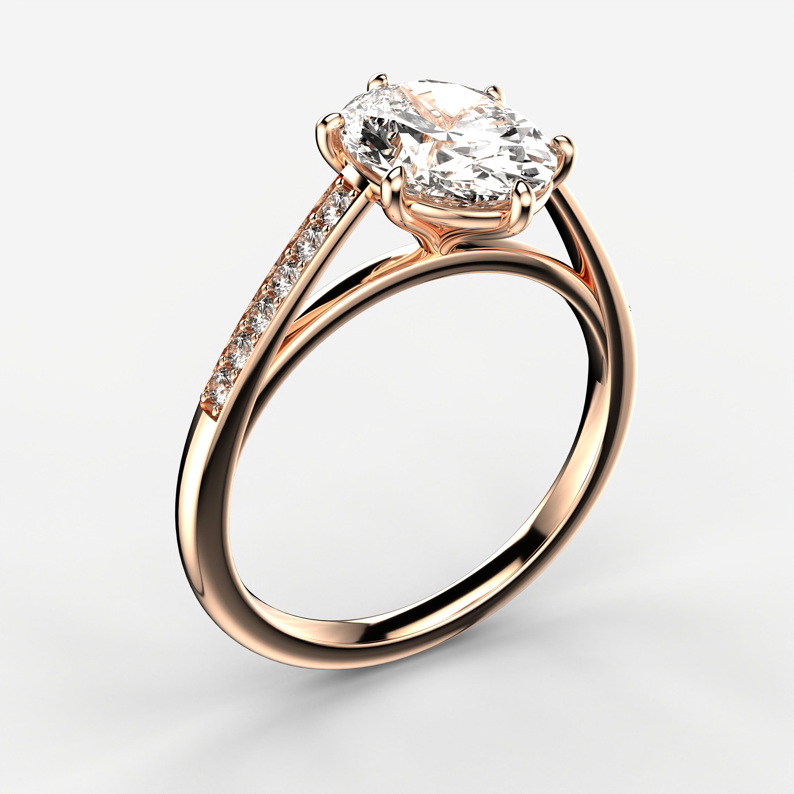 Minimal Cathedral Ring - Oval
