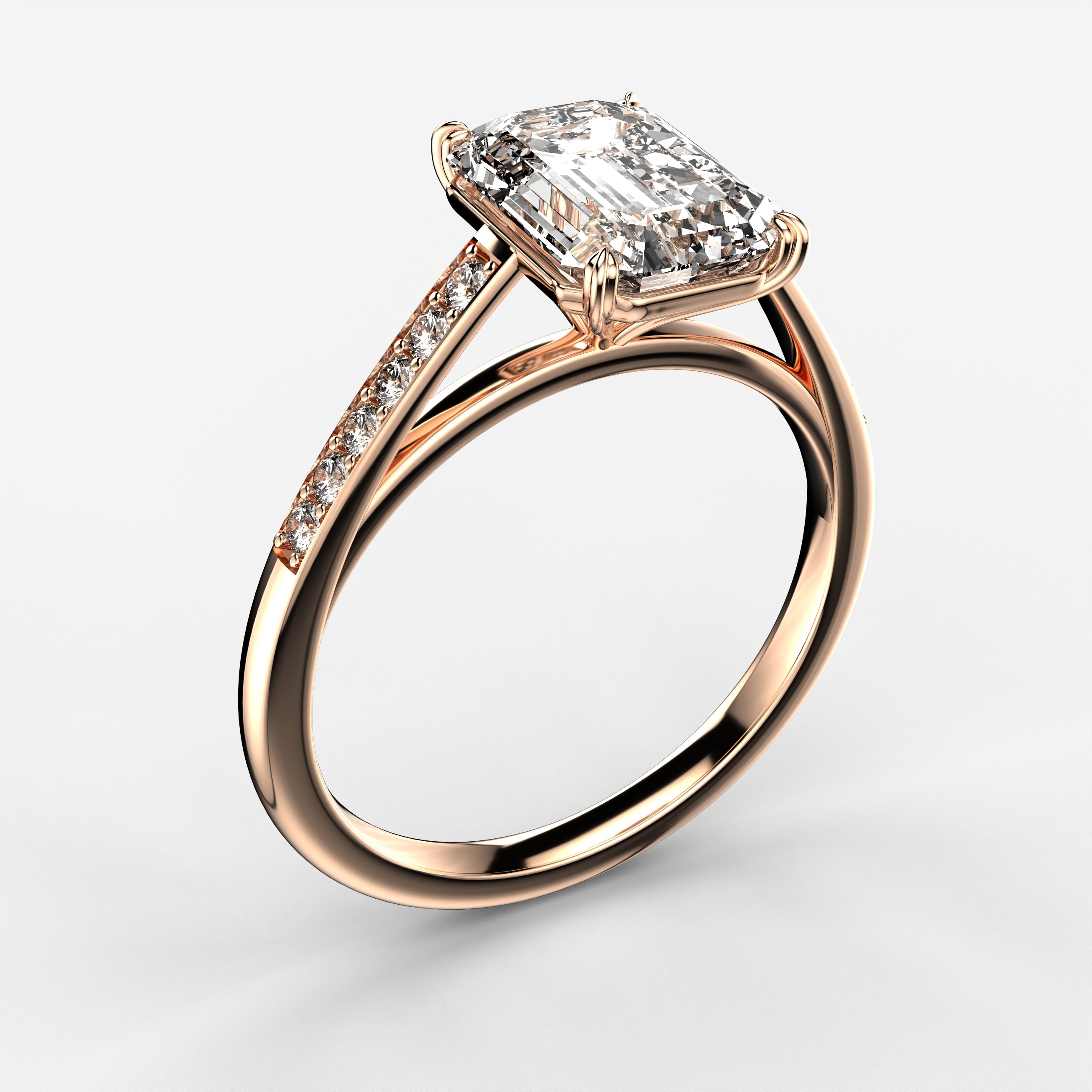 Minimal Cathedral Ring - Emerald