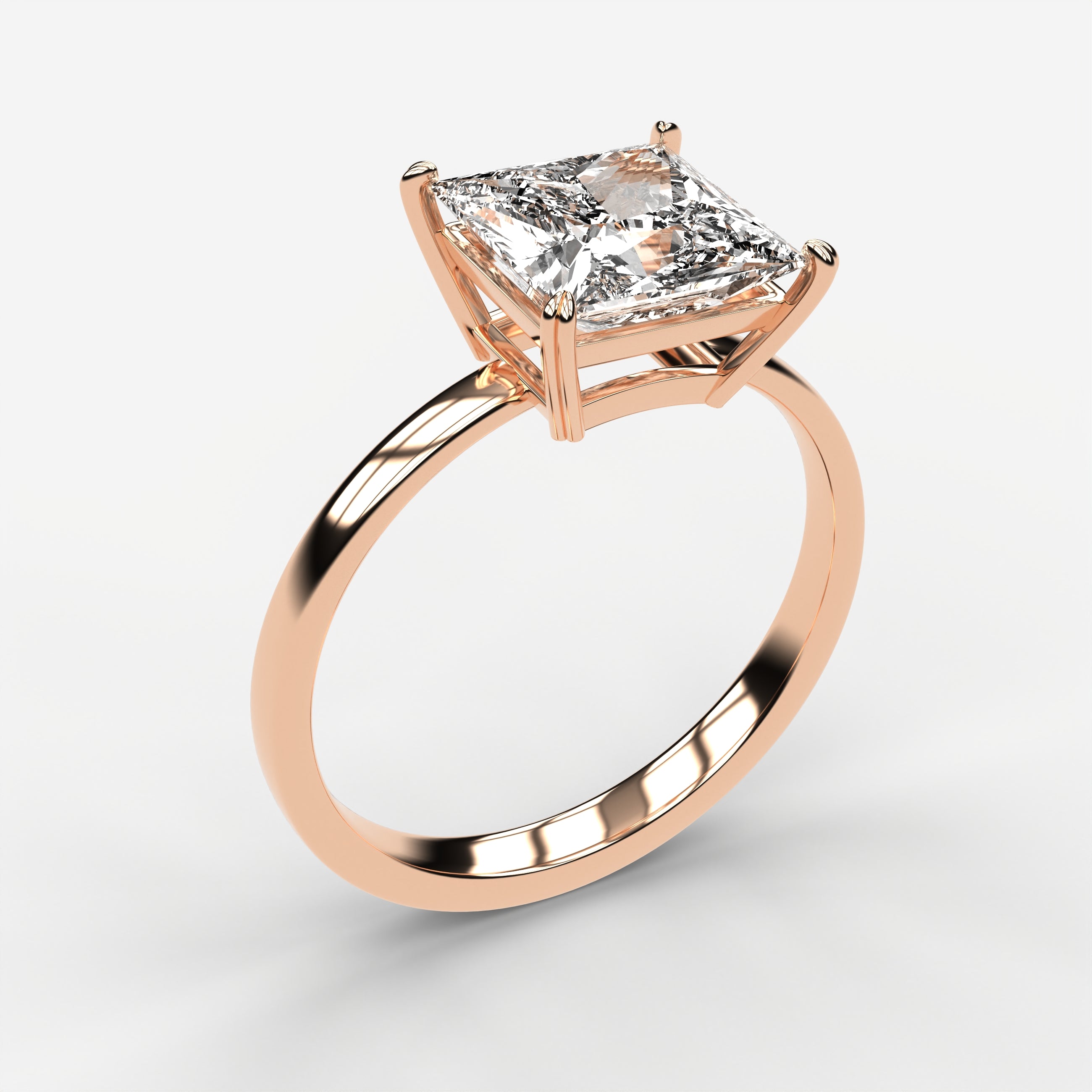 Classic Solitaire Ring - Princess