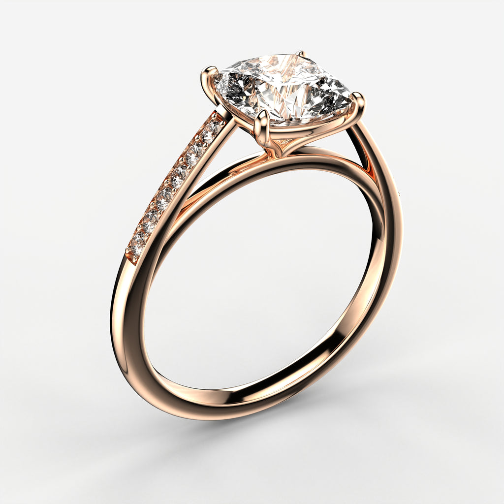 Minimal Cathedral Ring - Cushion