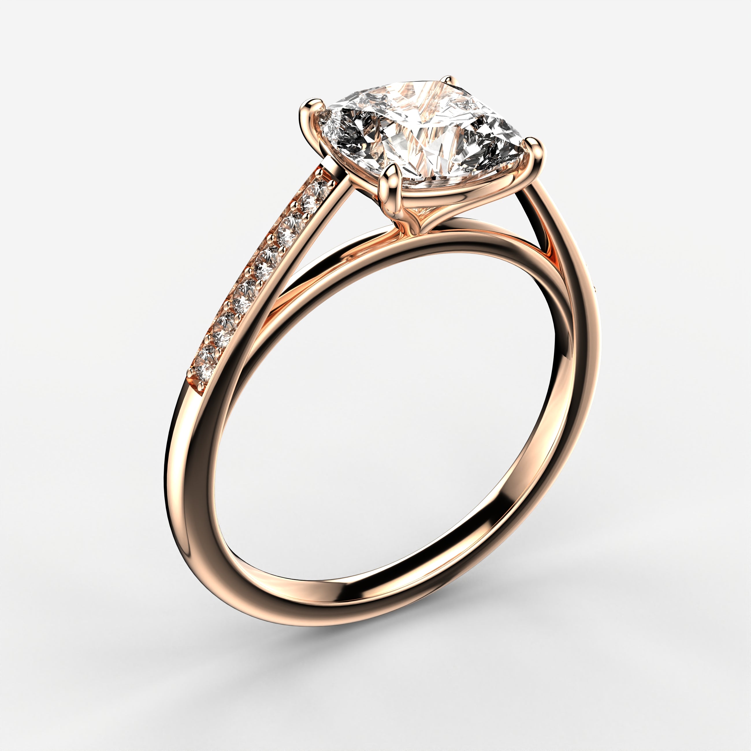 Minimal Cathedral Ring - Cushion
