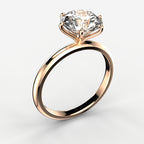 Minimal Solitaire Ring - Round