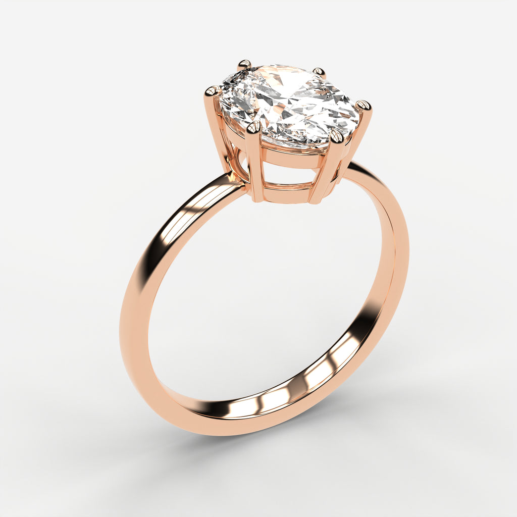 Classic Solitaire Ring - Oval