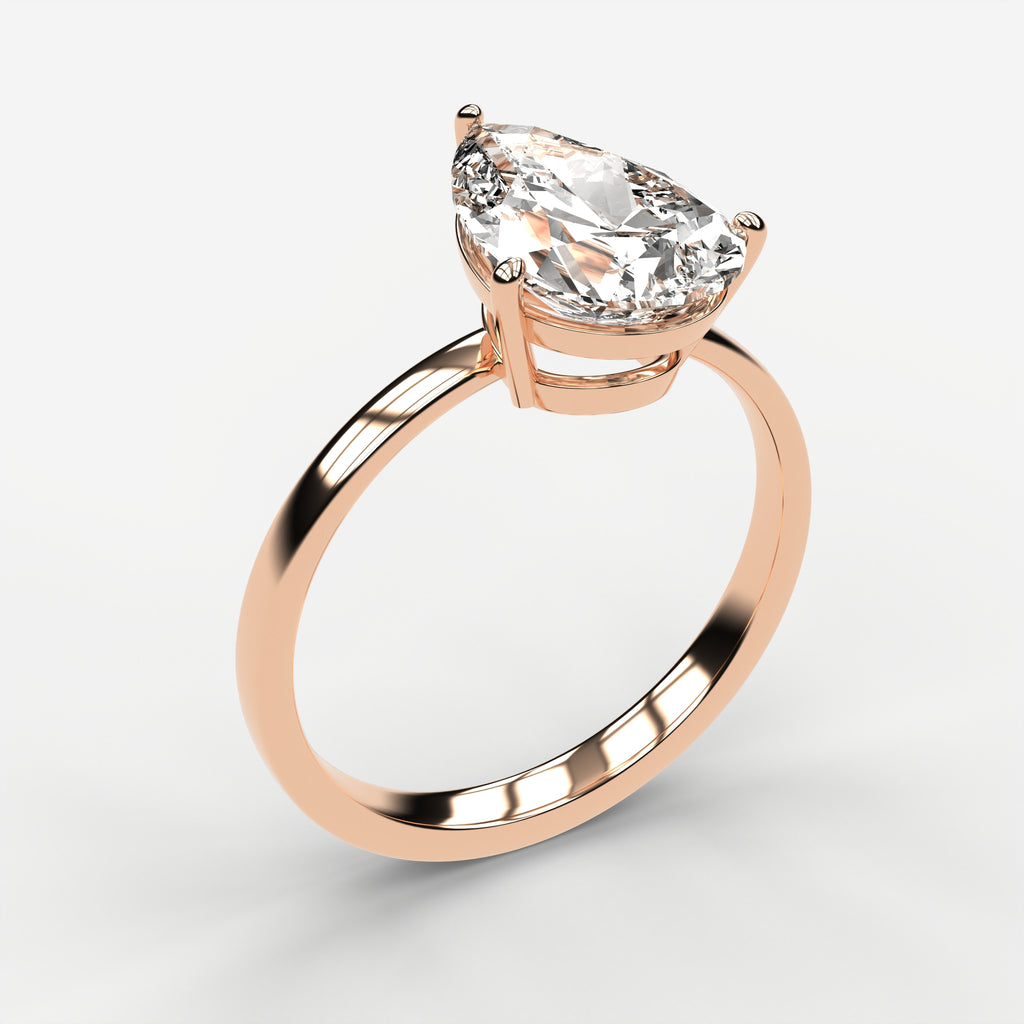 Classic Solitaire Ring - Pear