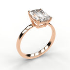 Classic Solitaire Ring - Emerald Cut