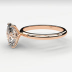 Minimal Solitaire Ring - Oval