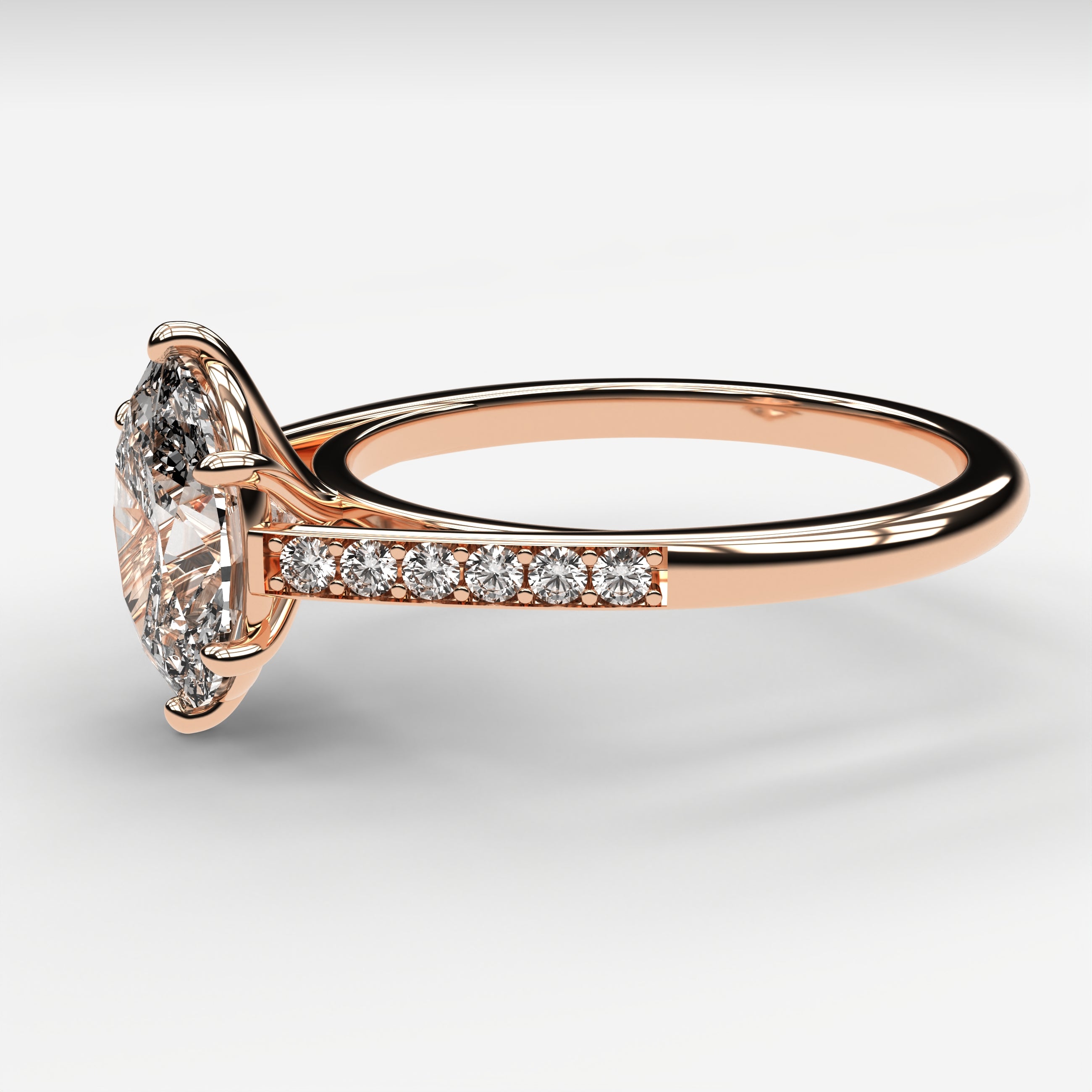 Minimal Cathedral Ring - Oval
