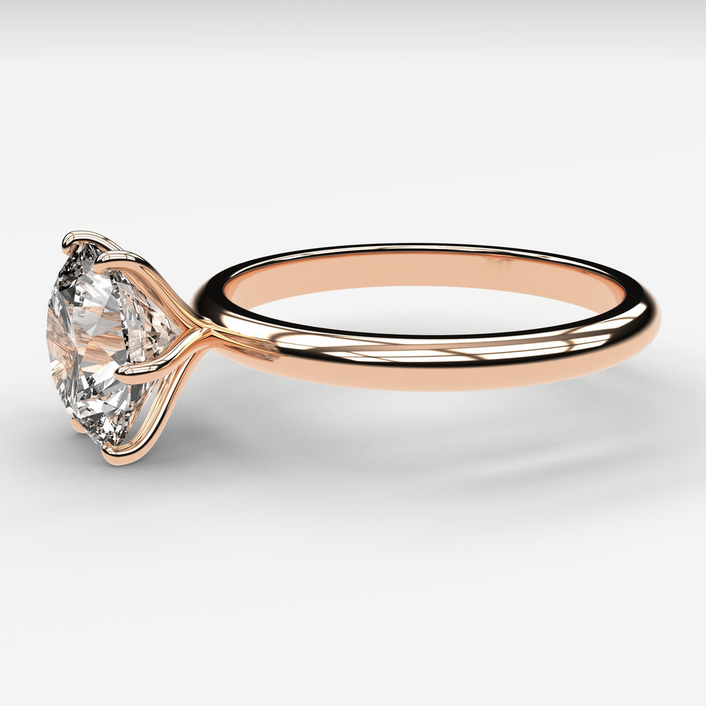 Minimal Solitaire Ring - Round