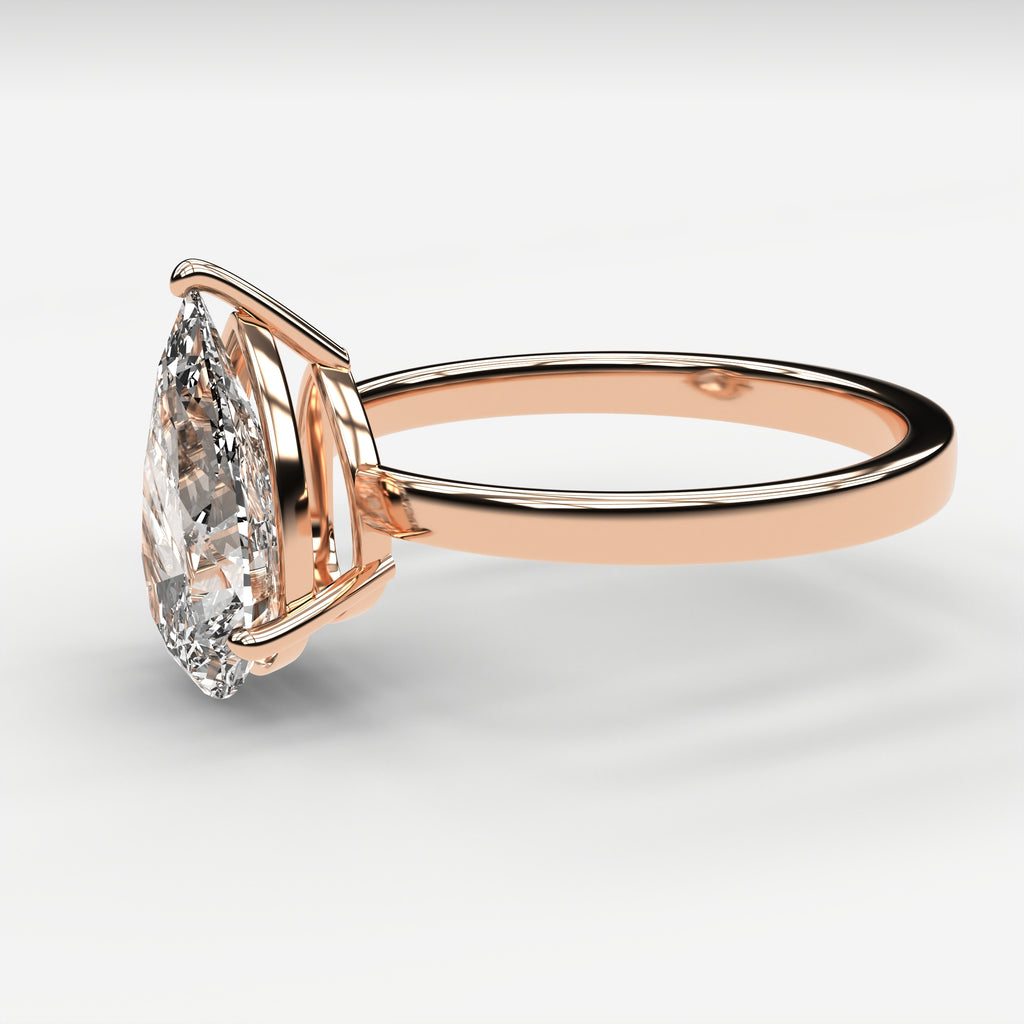 Classic Solitaire Ring - Pear