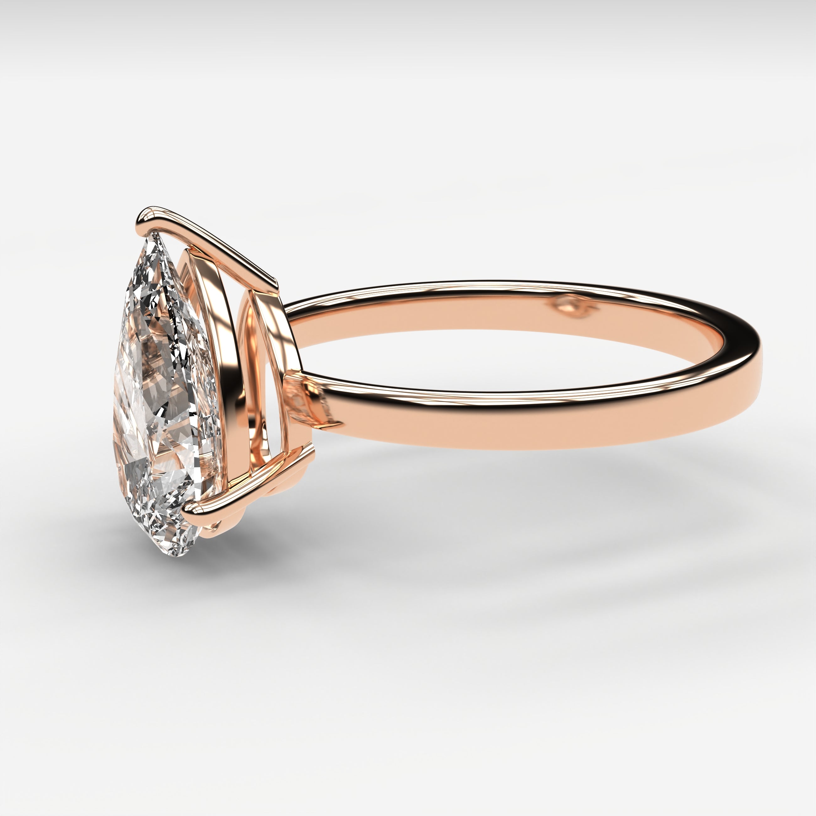 Classic Solitaire Ring - Pear