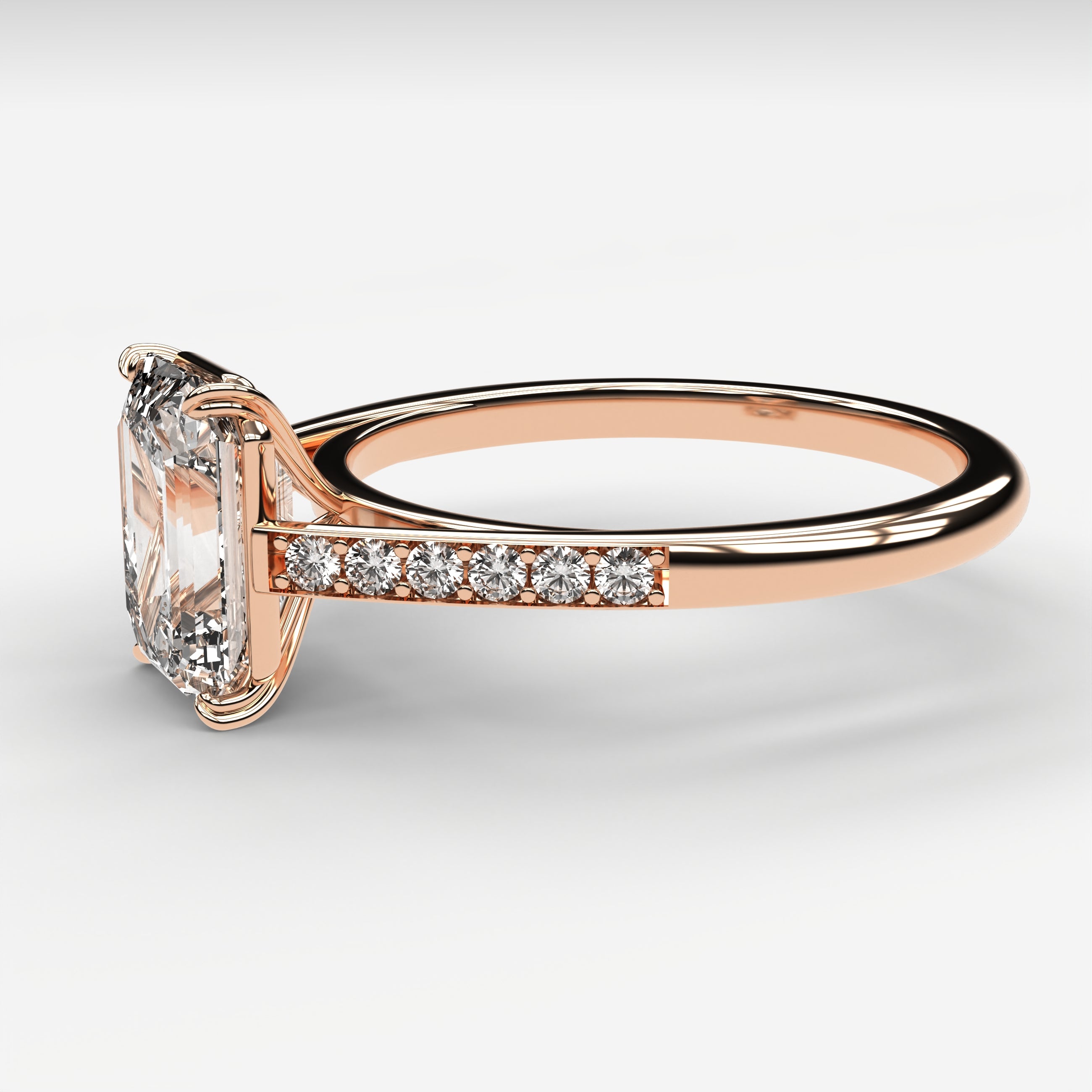 Minimal Cathedral Ring - Emerald