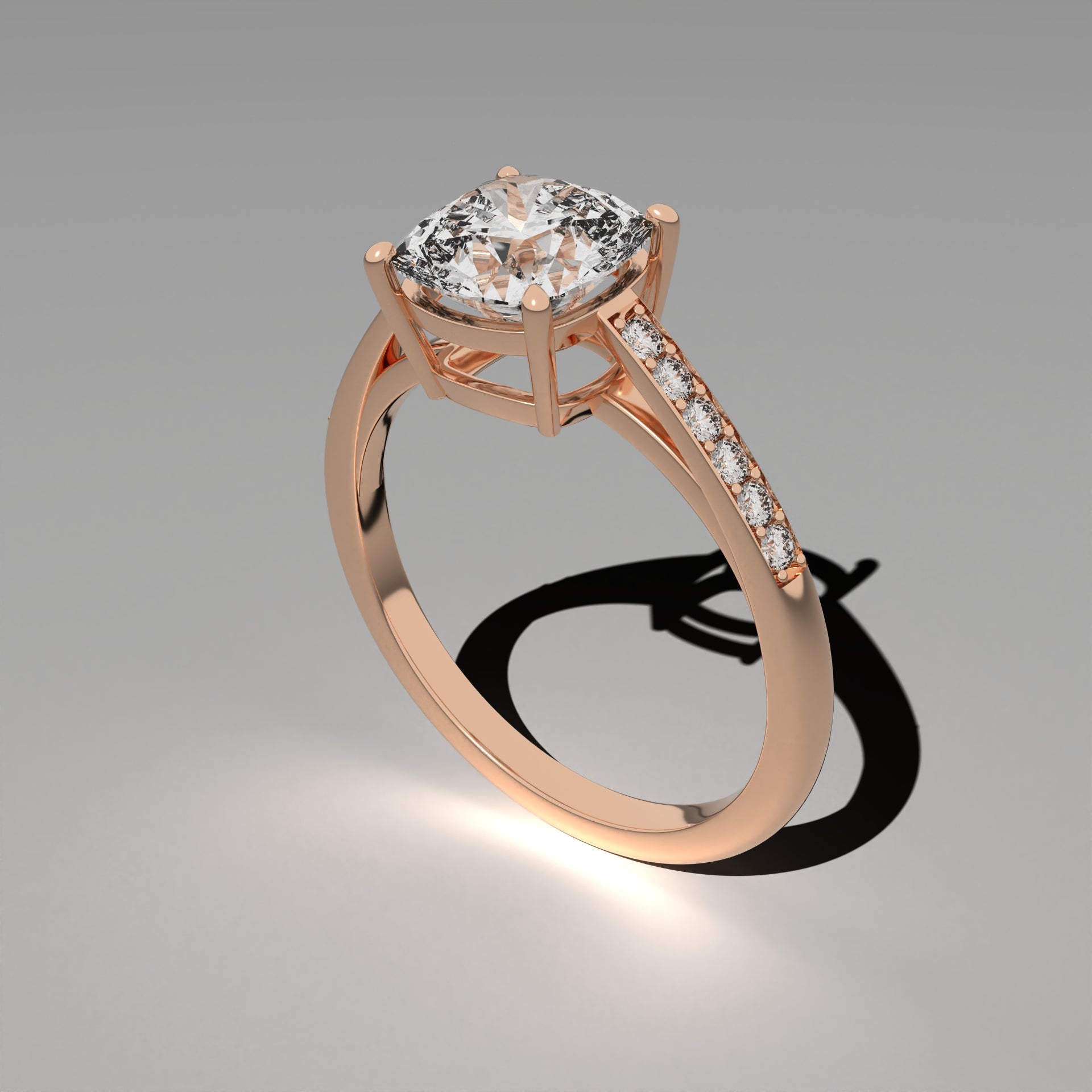 Classic Cathedral Ring - Cushion