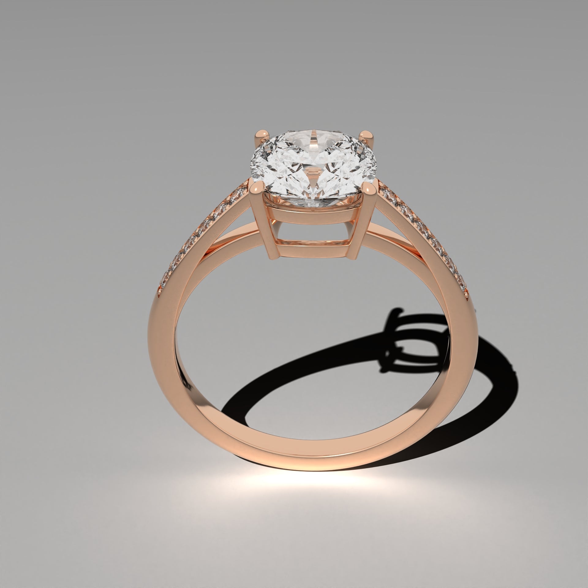 Classic Cathedral Ring - Cushion
