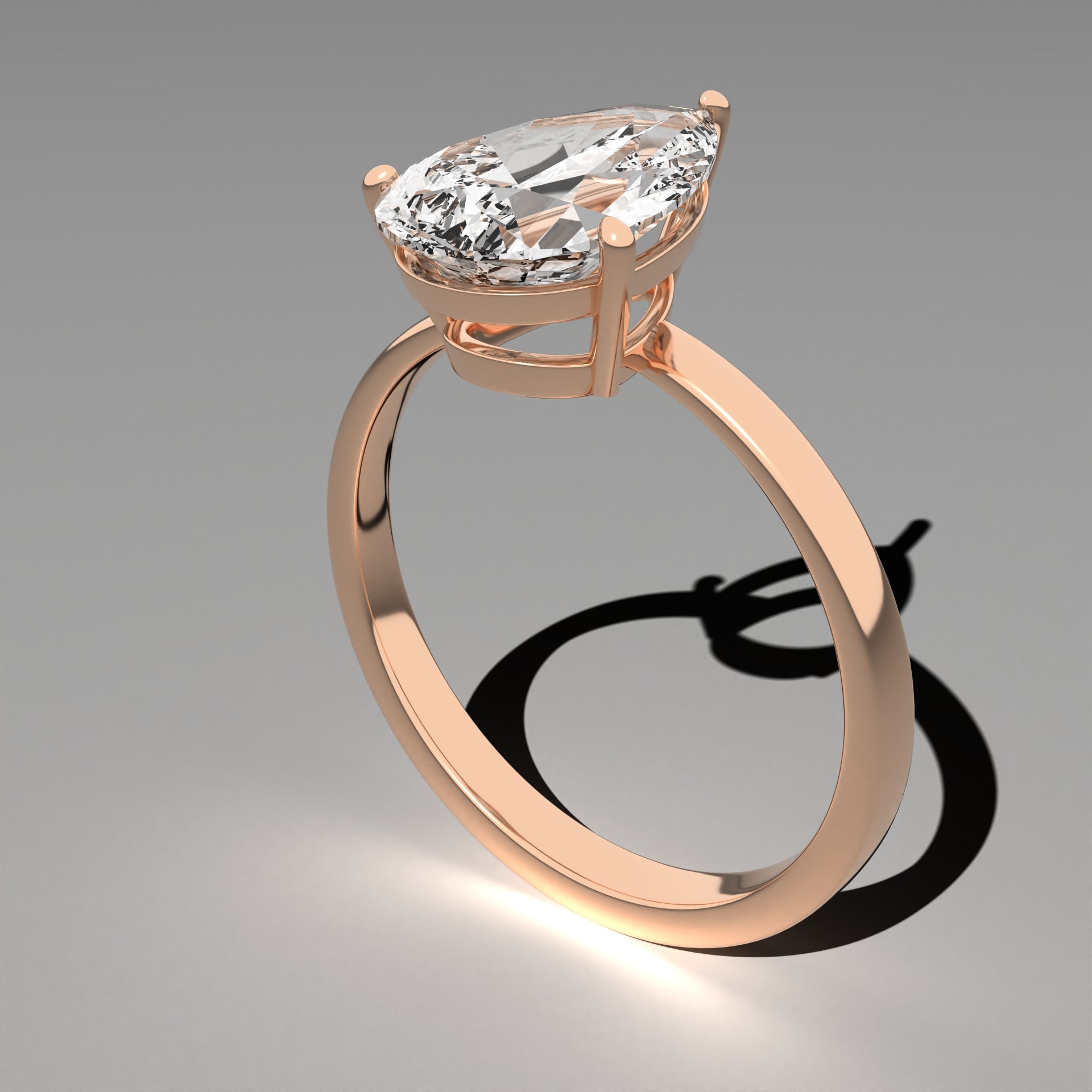 Classic Solitaire Ring - Pear
