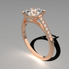 Minimal Cathedral Ring - Cushion