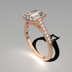 Minimal Cathedral Ring - Emerald