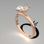 Minimal Solitaire Ring - Oval