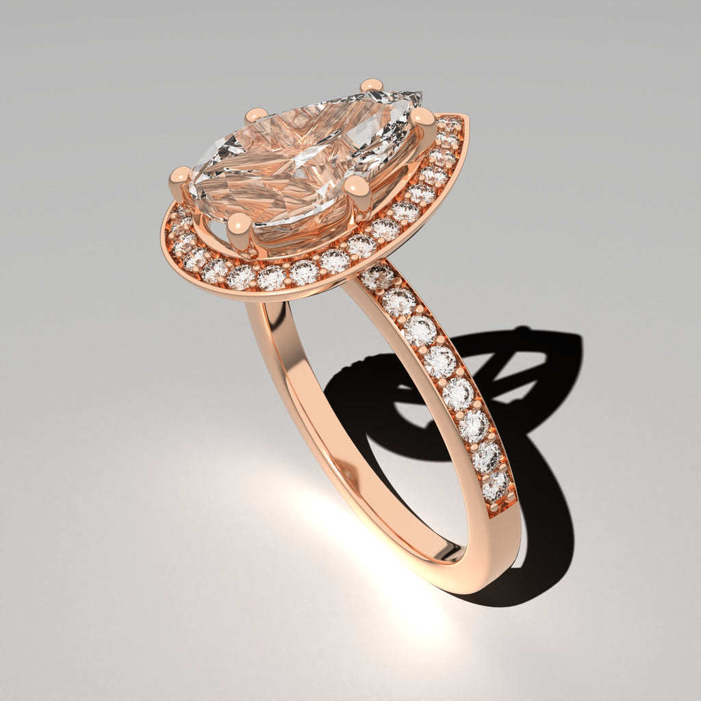 Floating Halo Solitaire - Pear