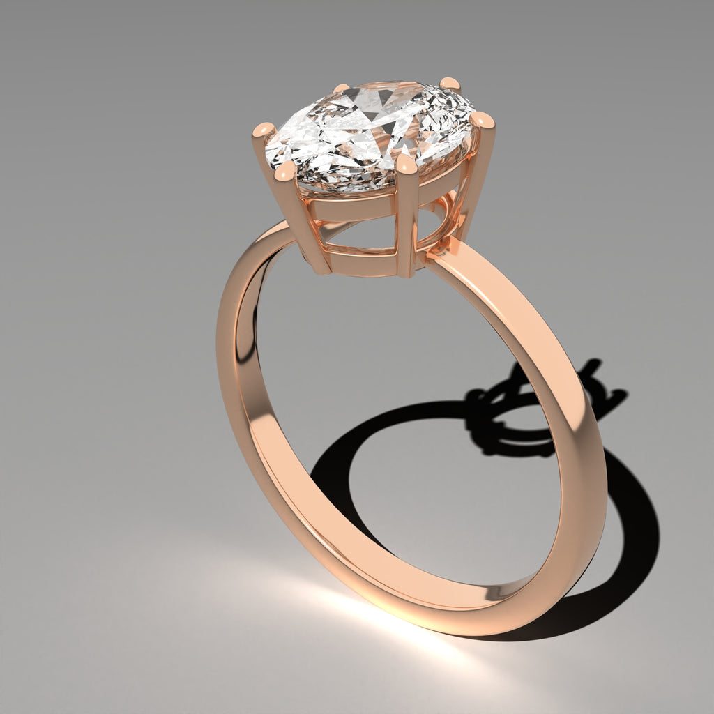 Classic Solitaire Ring - Oval