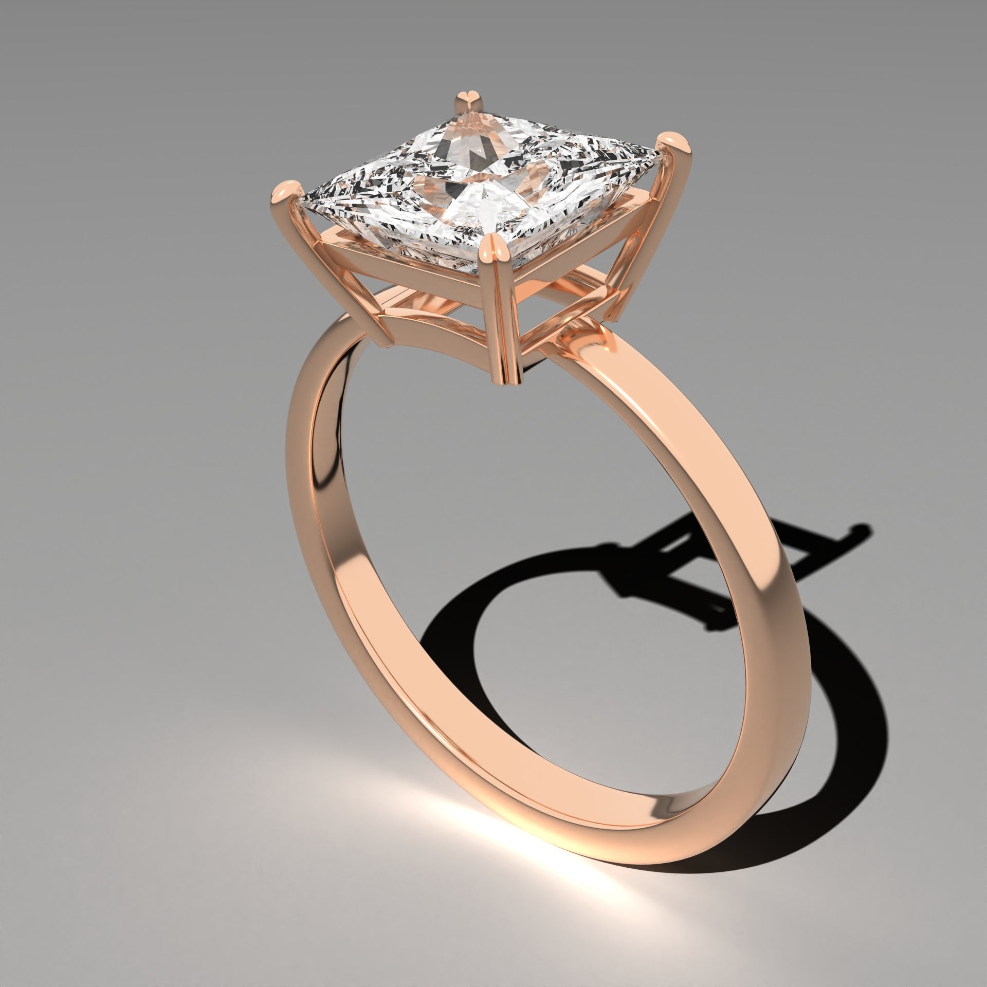 Classic Solitaire Ring - Princess