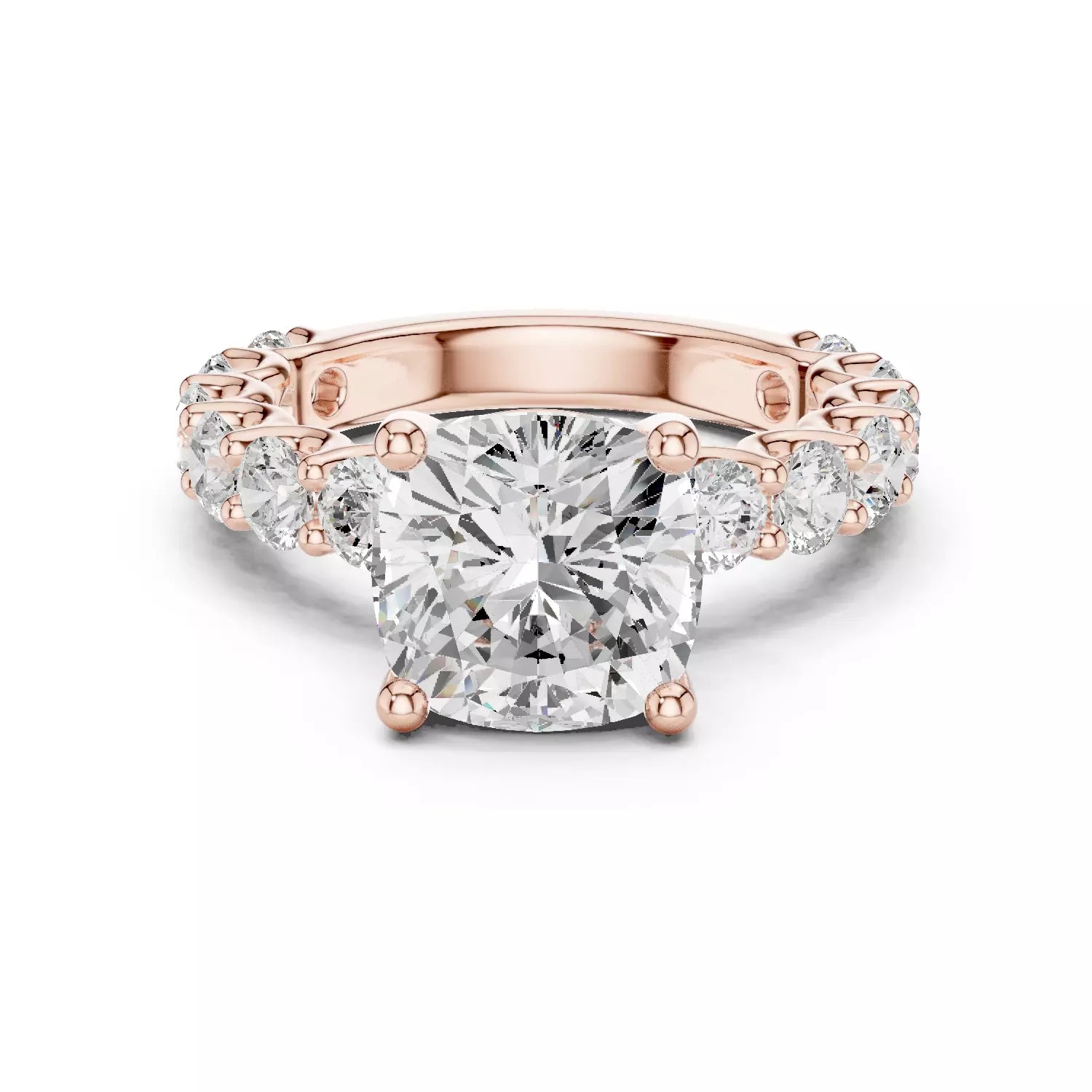 Eternity Solitaire Ring - Cushion