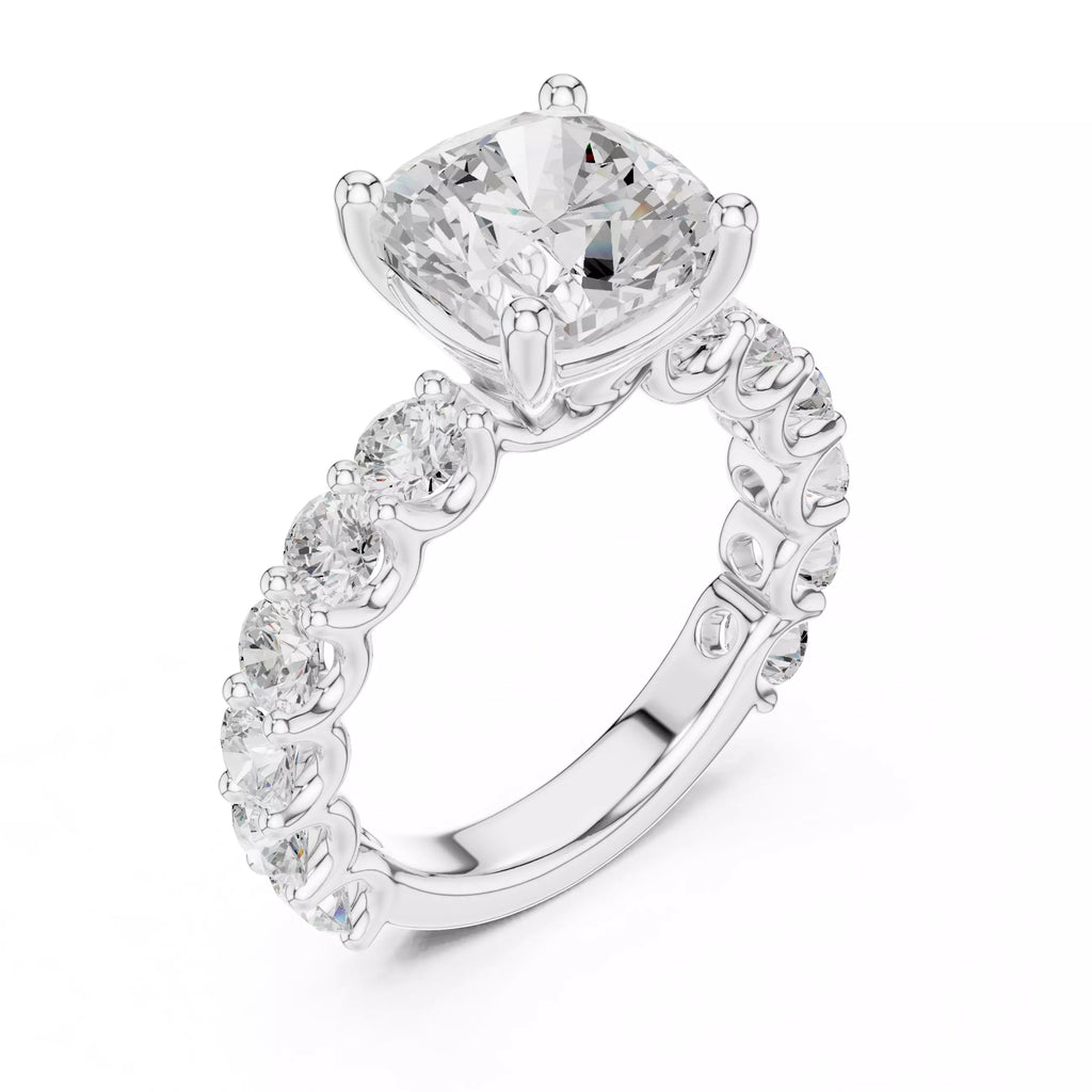 Eternity Solitaire Ring - Cushion