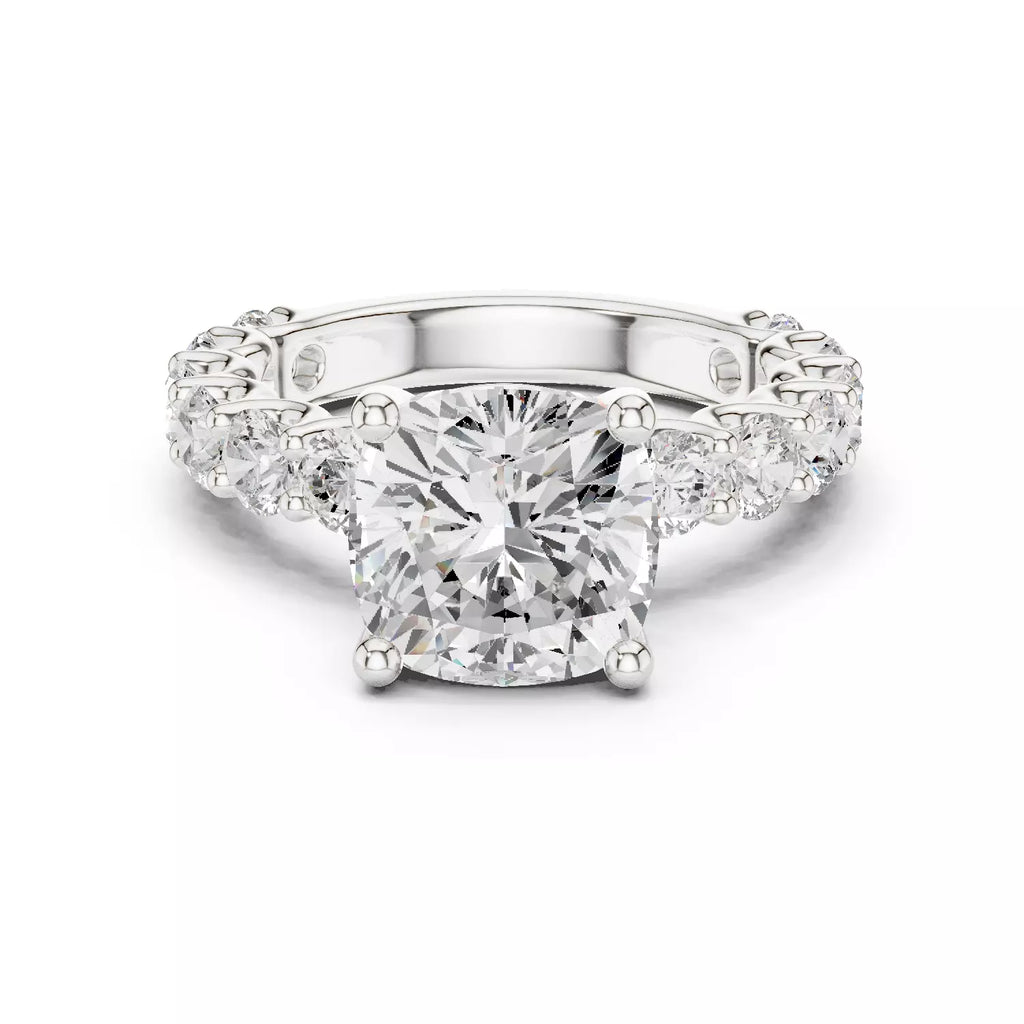 Eternity Solitaire Ring - Cushion
