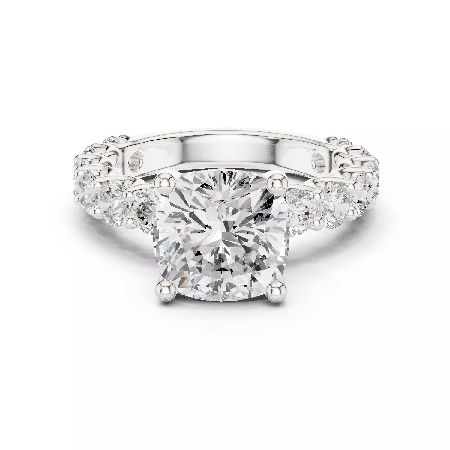 Eternity Solitaire Ring - Cushion