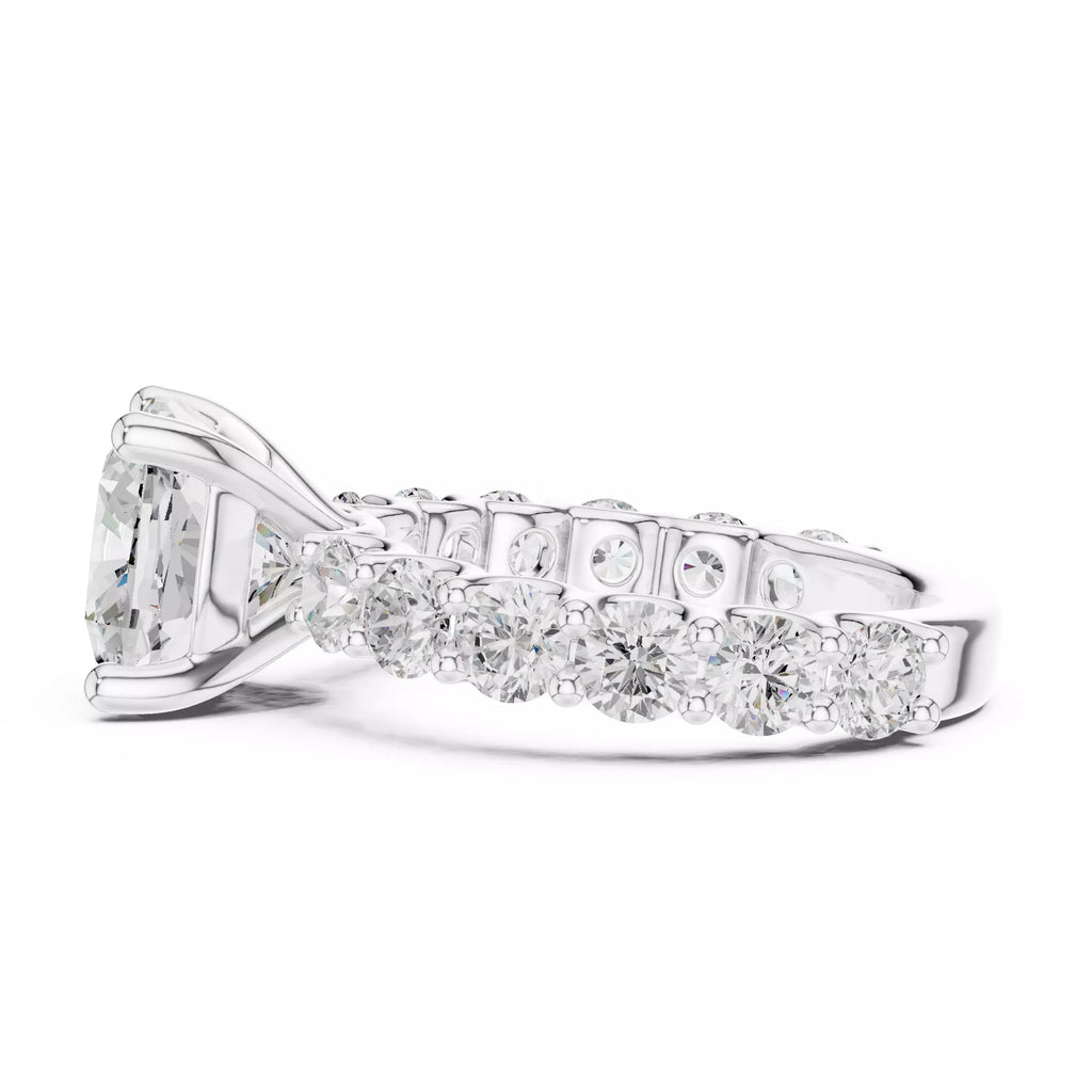 Eternity Solitaire Ring - Cushion